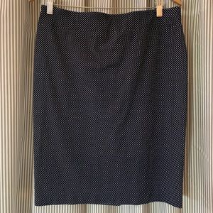 Polka Dot Knee Length Skirt (with stretch!)